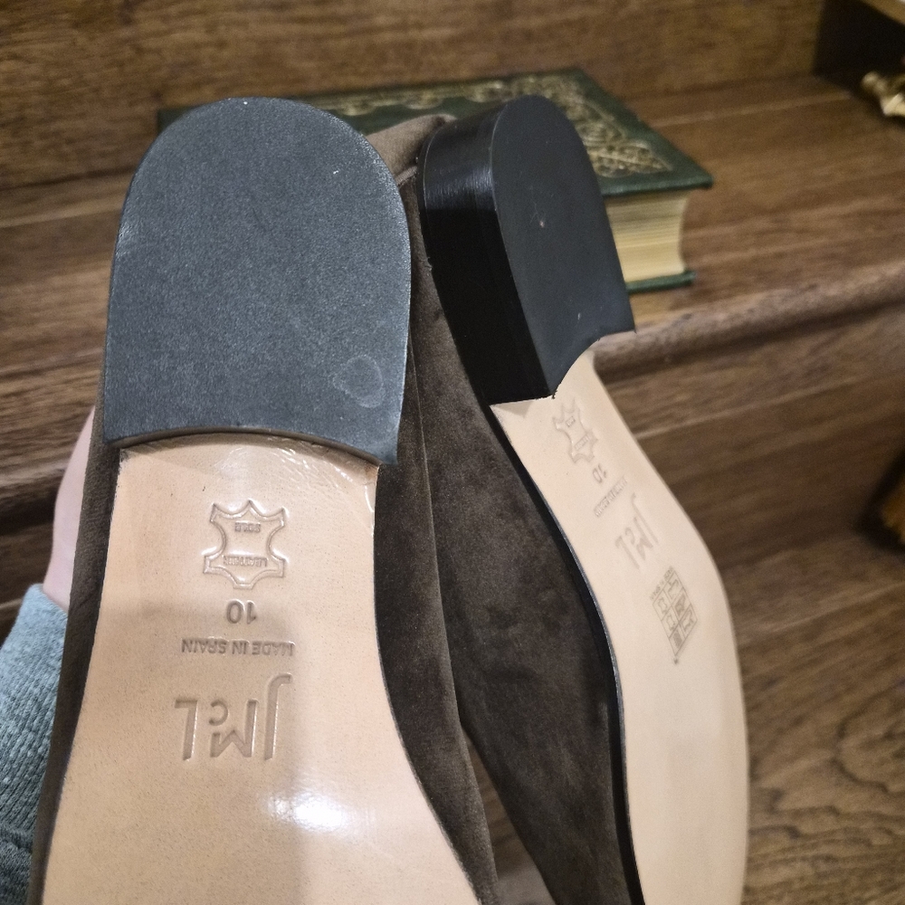 J. Mclaughlin Velvet Brown Loafer Flats Shoes Sz 10 - Picture 8 of 11